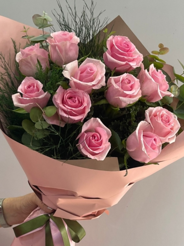  Antalya Çiçekçi - 11 ADET PEMBE GÜL BUKETİ