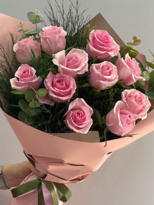  Antalya Çiçekçi - 11 ADET PEMBE GÜL BUKETİ